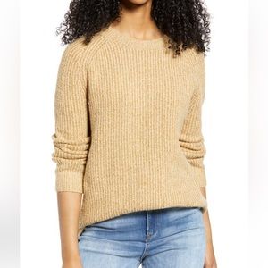 NWT Nordstrom Recycled Eco Friendly Plaited Stitch Crewneck Sweater